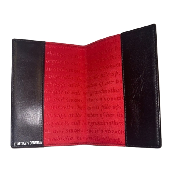 Kate Spade Polka Dot Passport Cover with Red Interior Pristine Condition - Picture 4 of 7